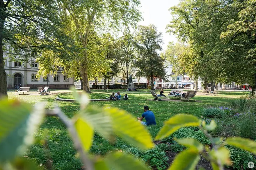 Hebelpark Lörrach in der Stadt